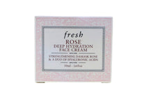 Fresh Rose Deep Hydration texture swirl demonstrates creamy, fast-absorbing formula.
