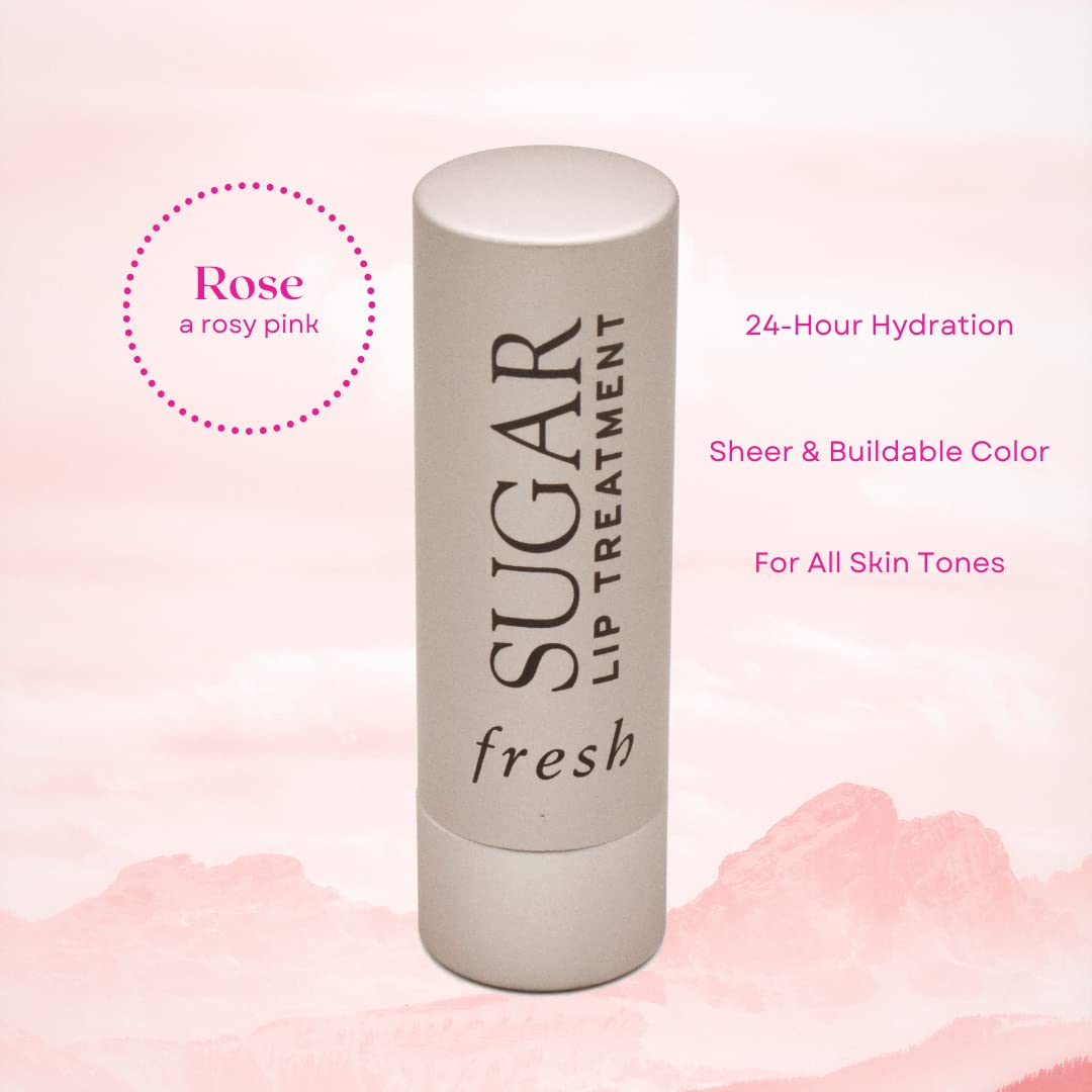 Fresh Sugar Lip Treatment Rose, textura sedosa que hidrata durante el día.
