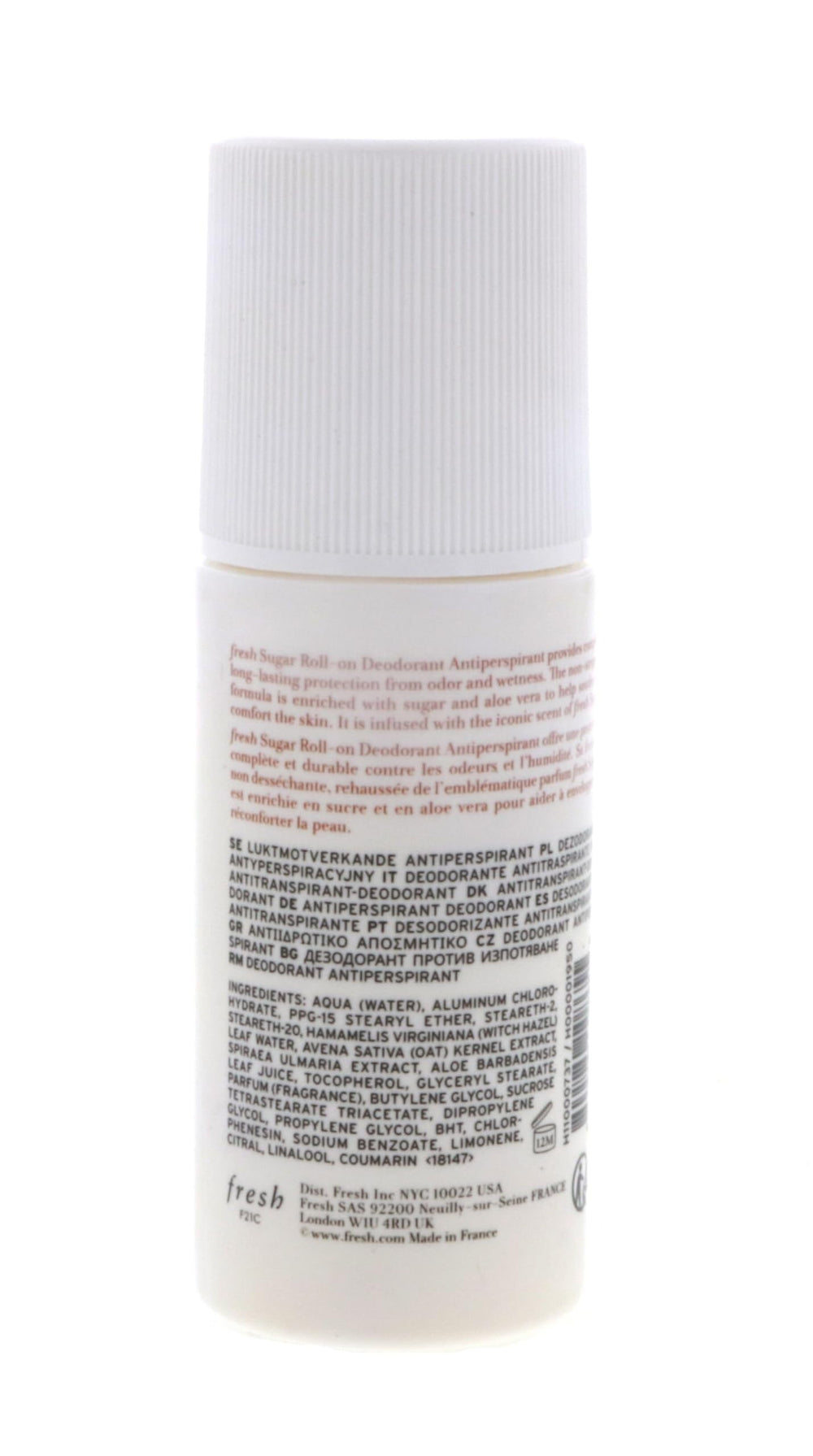 Fresh Sugar Roll-On Deodorant application for easy, even coverage and quick drying.