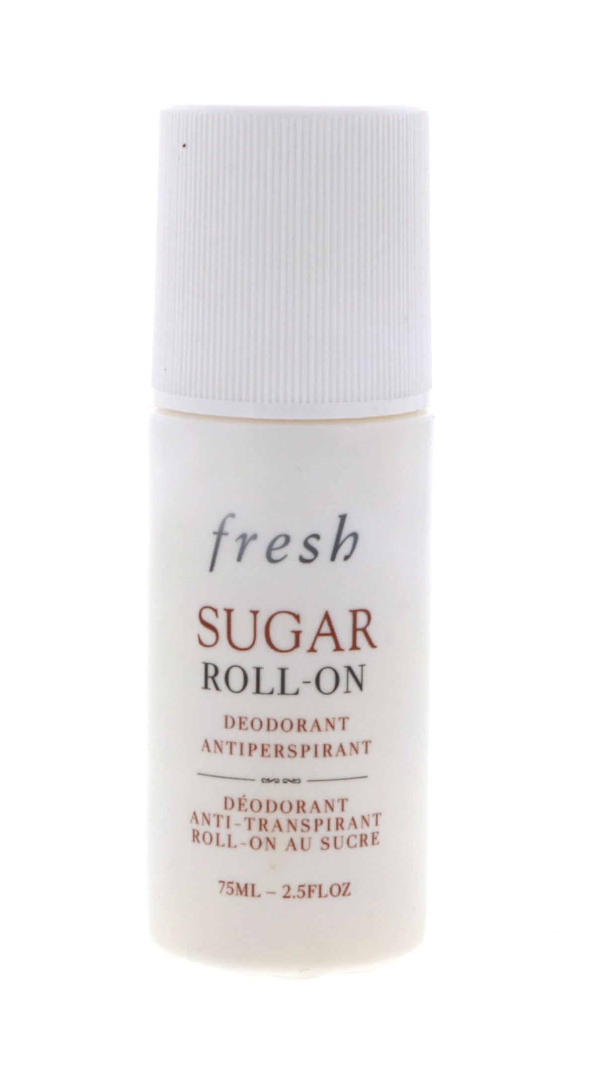 Fresh Sugar Roll-On Deodorant bottle with a refreshing scent and smooth application.