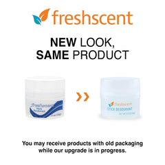 Freshscent 0.5 oz deodorant stick in push-up applicator.
