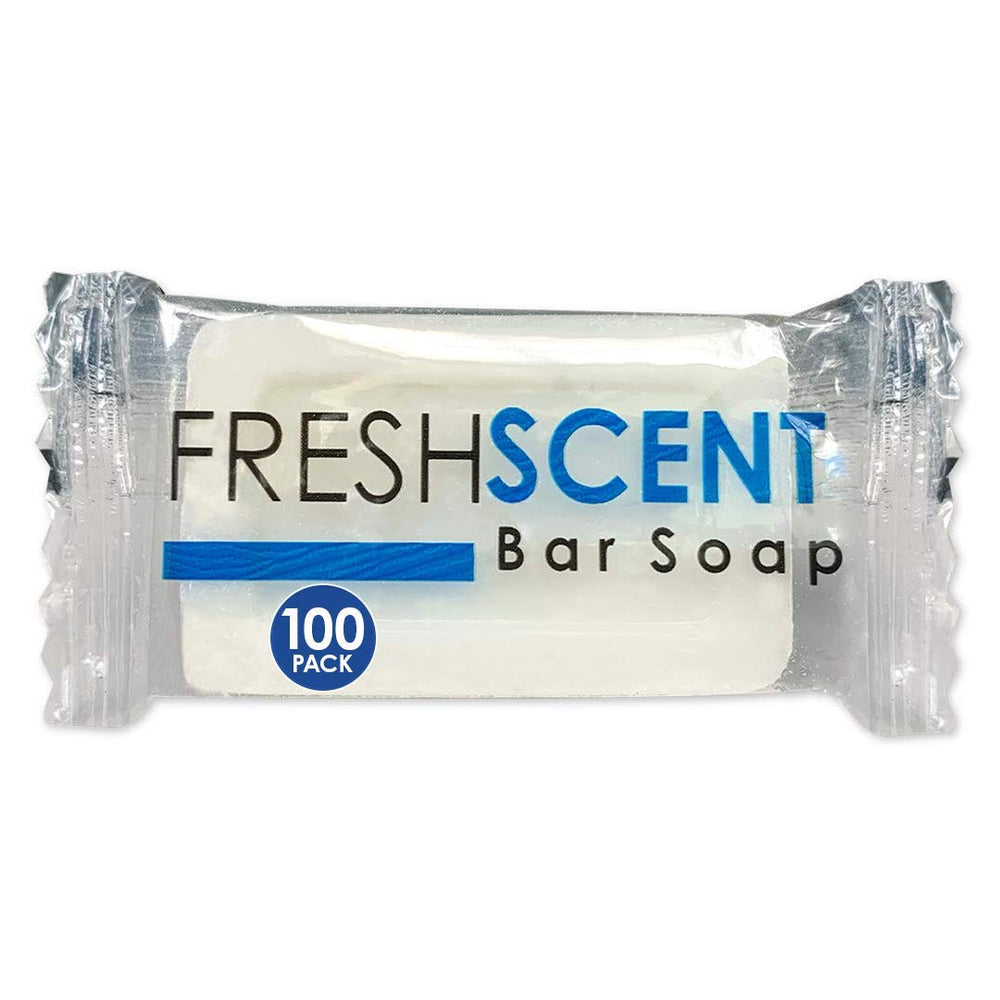 Freshscent bar soap 100-bars package for streamlined hotel room stocking.