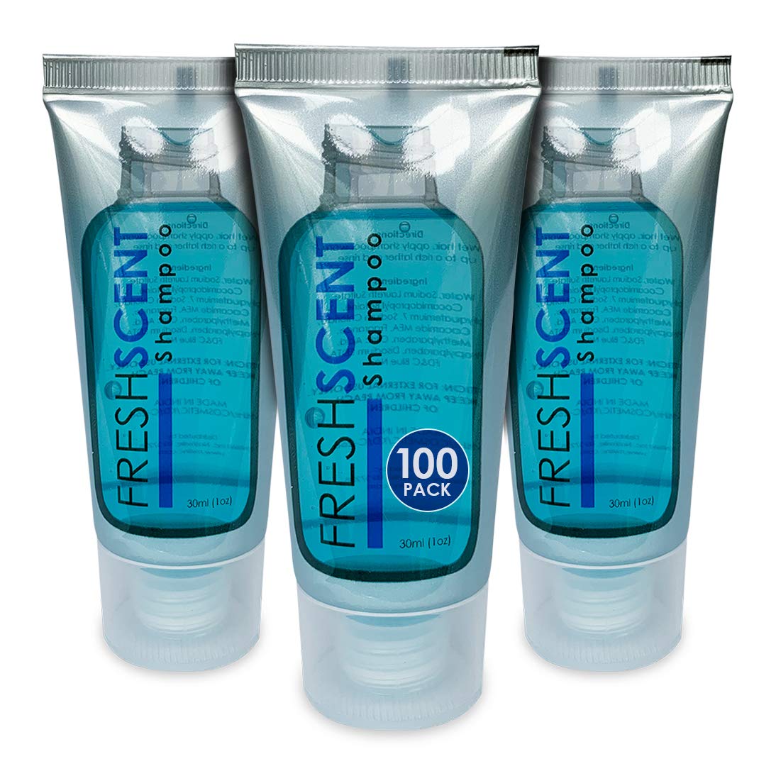 Freshscent shampoo 1oz tubes in a sturdy case for hotel rooms