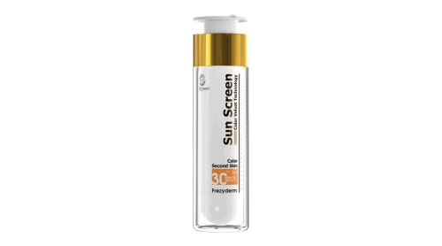 Even spread on face and neck with FREZYDERM SPF 30.