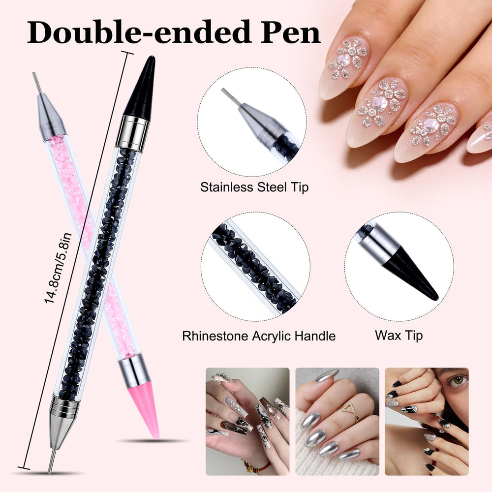 FRICHOM nail art tweezers with anti-static tips for accuracy