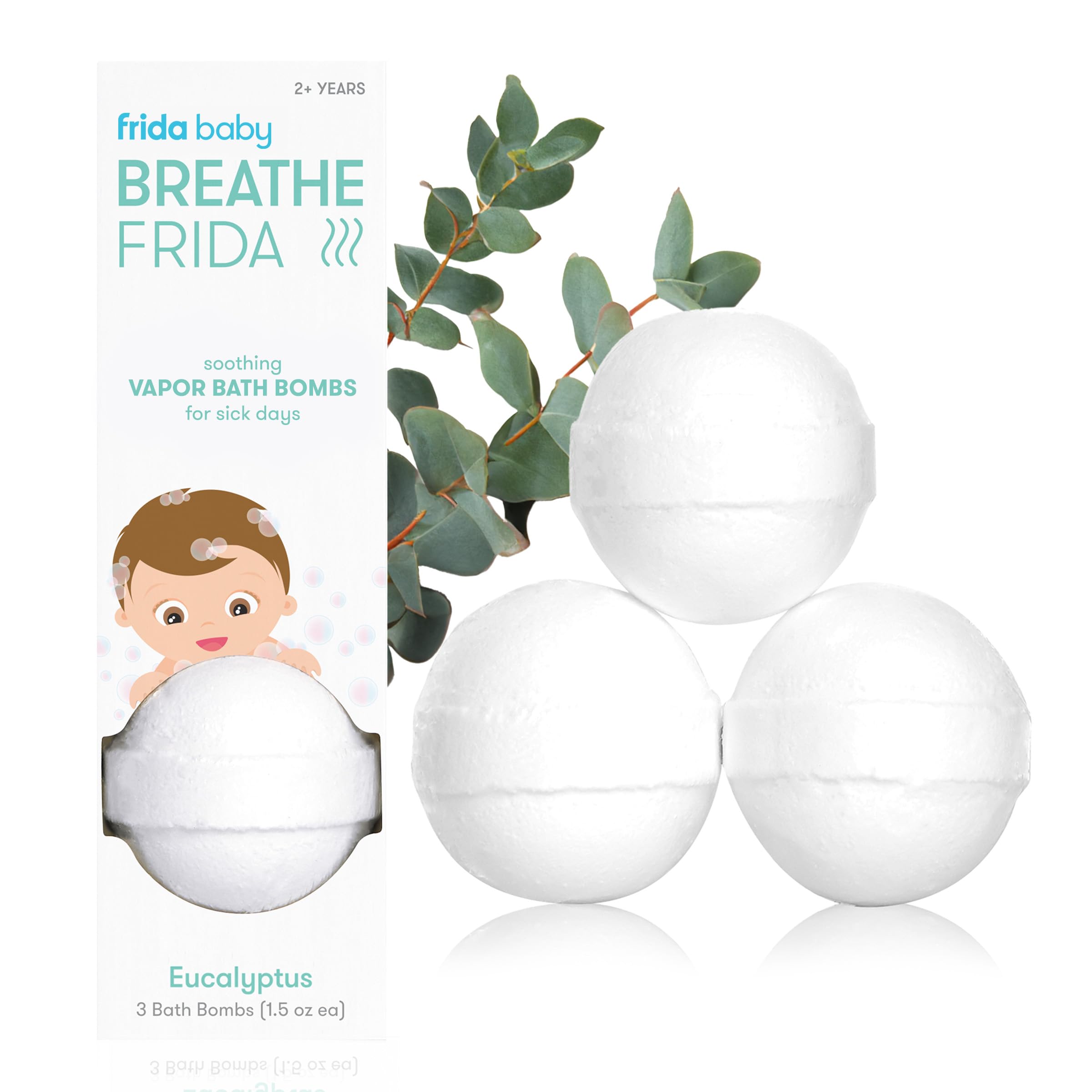 Frida Baby Bombas Vapor Naturales, caja de 3, aroma calmante para noches de resfriado.