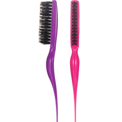 Frienda teasing hair brush in fuchsia adds volume for a smoother look.