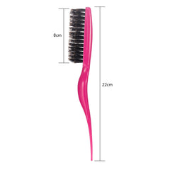Frienda teasing hair brush in purple minimizes damage for sleek styles.
