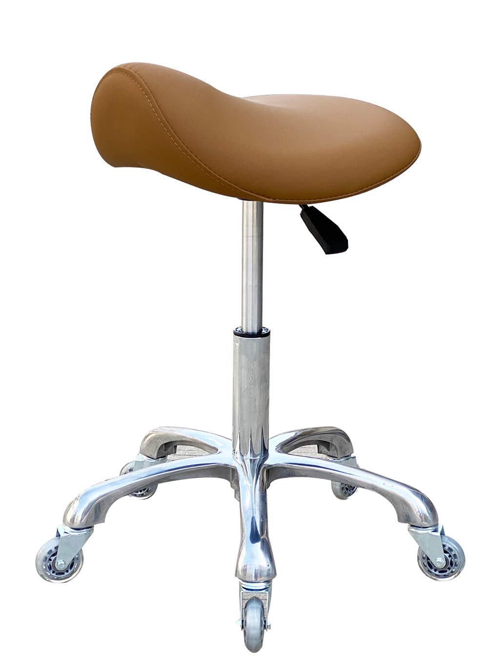 FRNIAMC saddle stool assembly for quick setup in clinics and studios.
