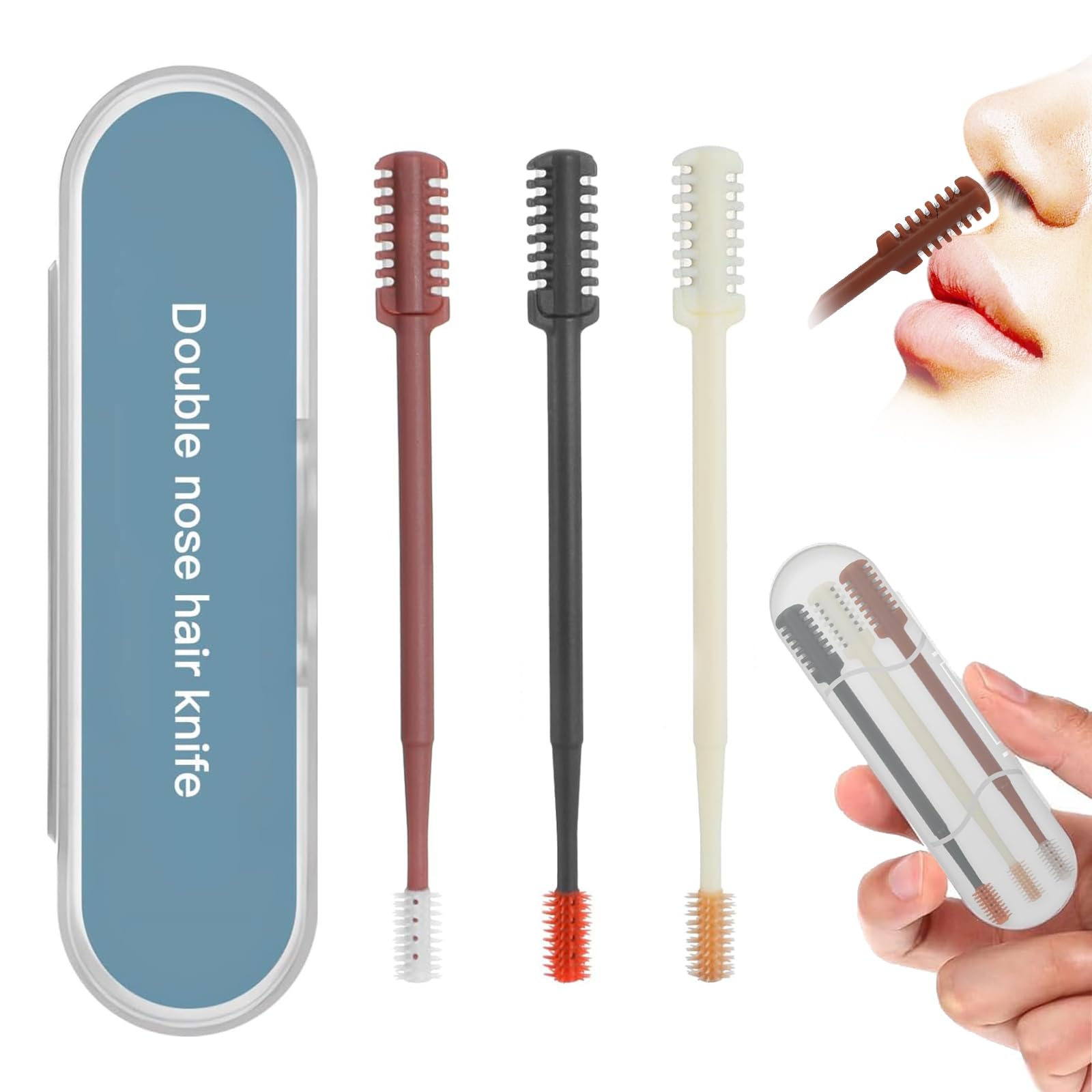 FROADB nose trimmer with staggered blades for smooth trimming.