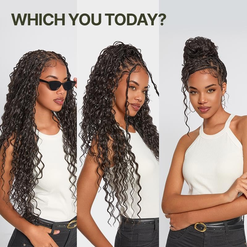 Frodio Veralux boho curly water wave wig with textured, carefree styling options.