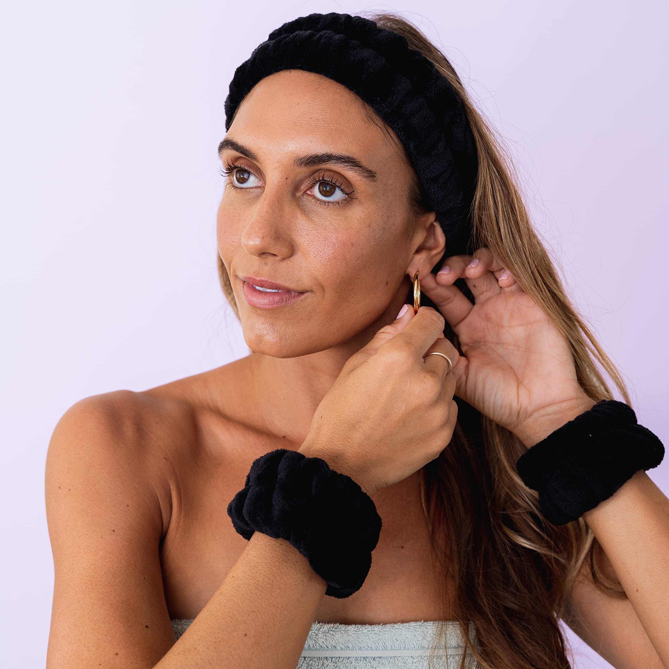 Conjunto diadema y pulseras FROG SAC, complemento para el cuidado diario.