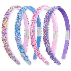 Diadema FROG SAC rosa con lentejuelas, brillo suave y ajuste cómodo.