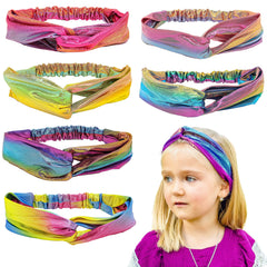 Diadema sirena nudo metalico arcoiris de FROG SAC para niñas activas.