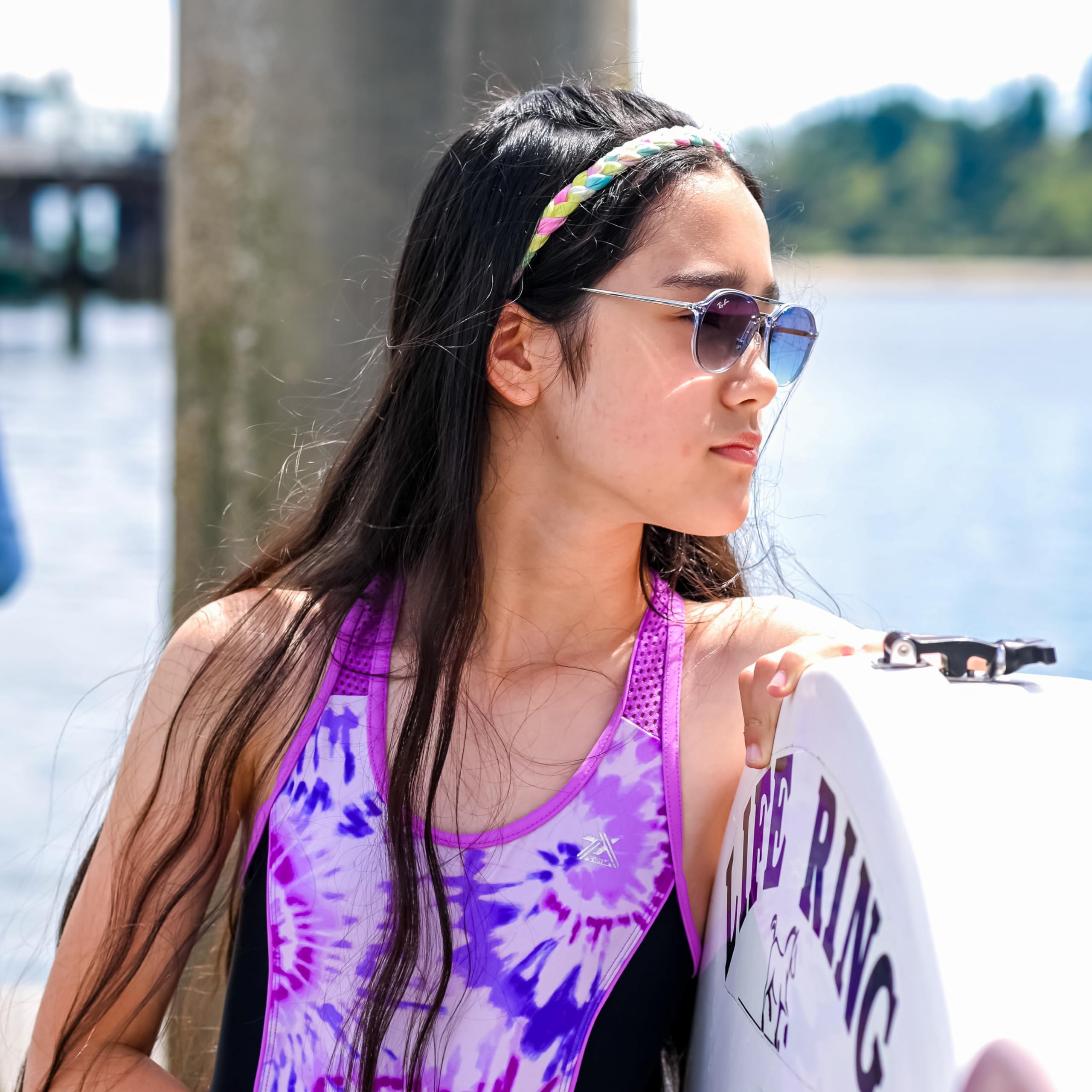 Frog Sac diadema para deporte y yoga, mantiene el cabello fuera de la cara.