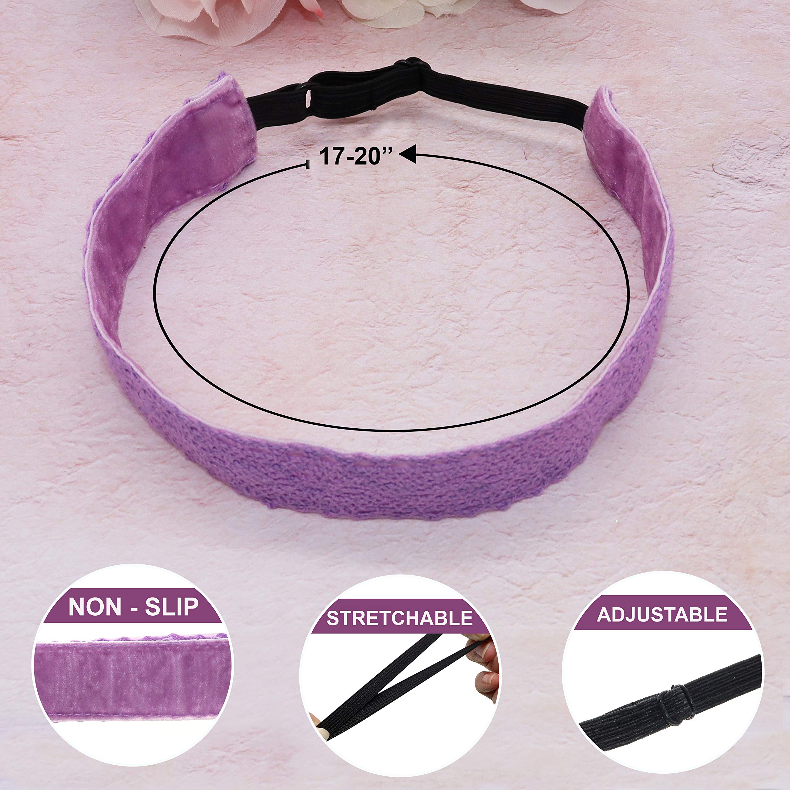 Diadema de encaje para deporte, FROG SAC mantiene el cabello en su lugar.