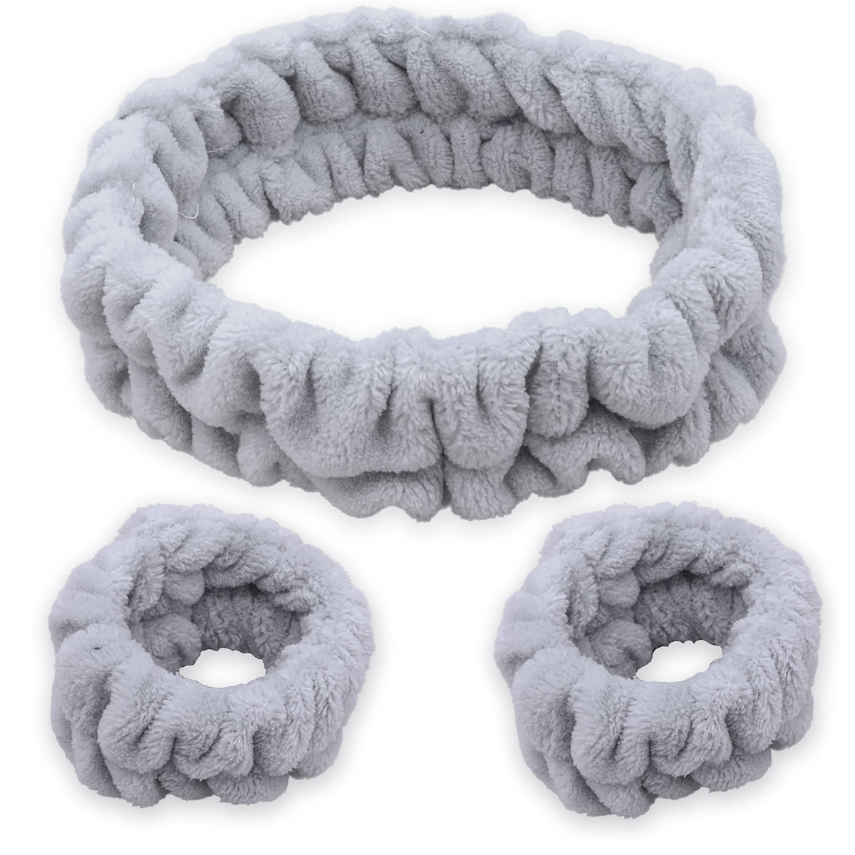 FROG SAC turbante facial gris esponjoso para lavado cómodo