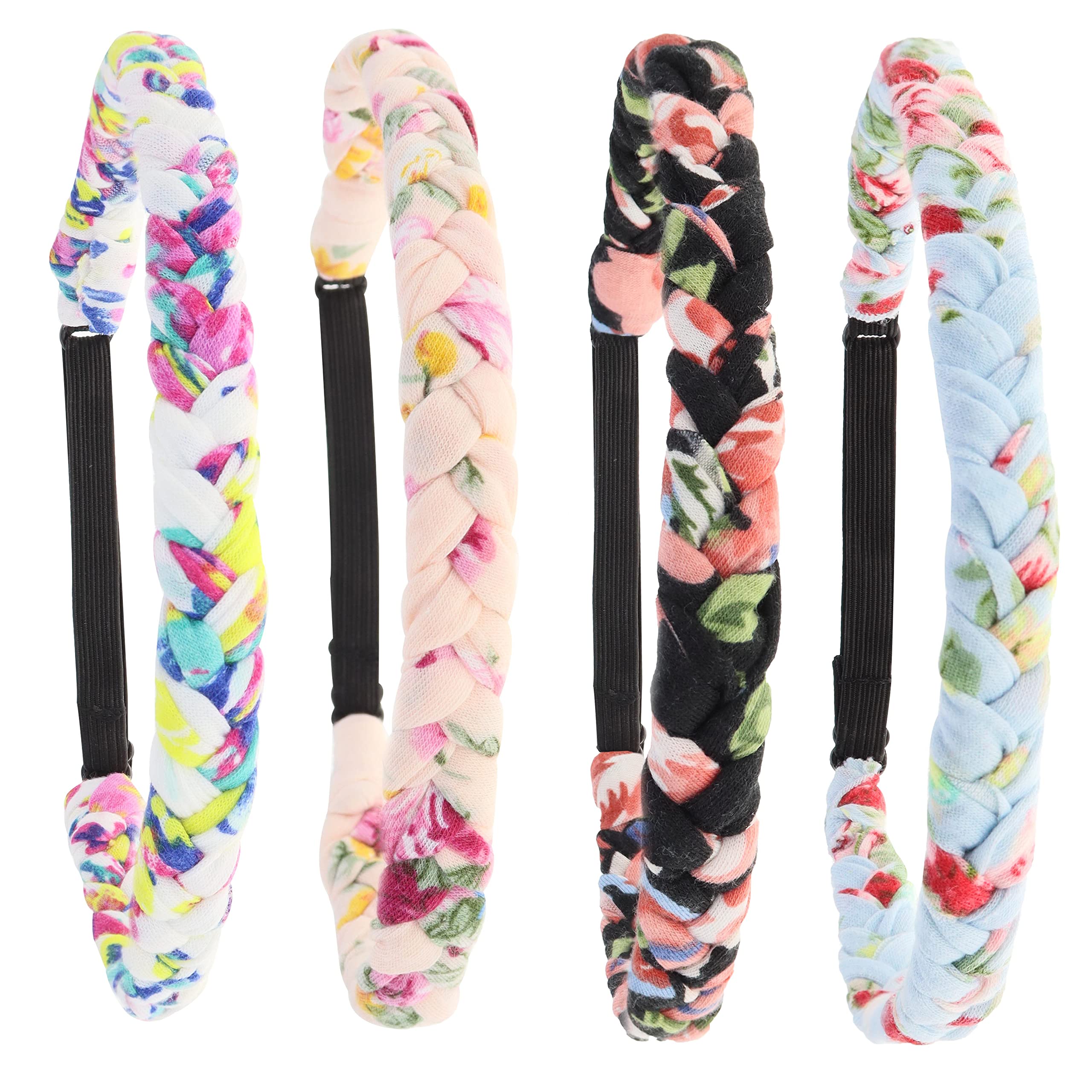 Diadema floral FROG SAC cuatro pares para niñas, ajuste cómodo todo el día.