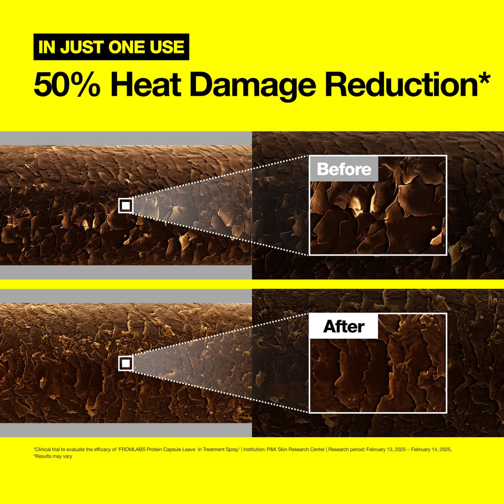 FromLabs hair strands appear smooth and glossy, illustrating potential manageability