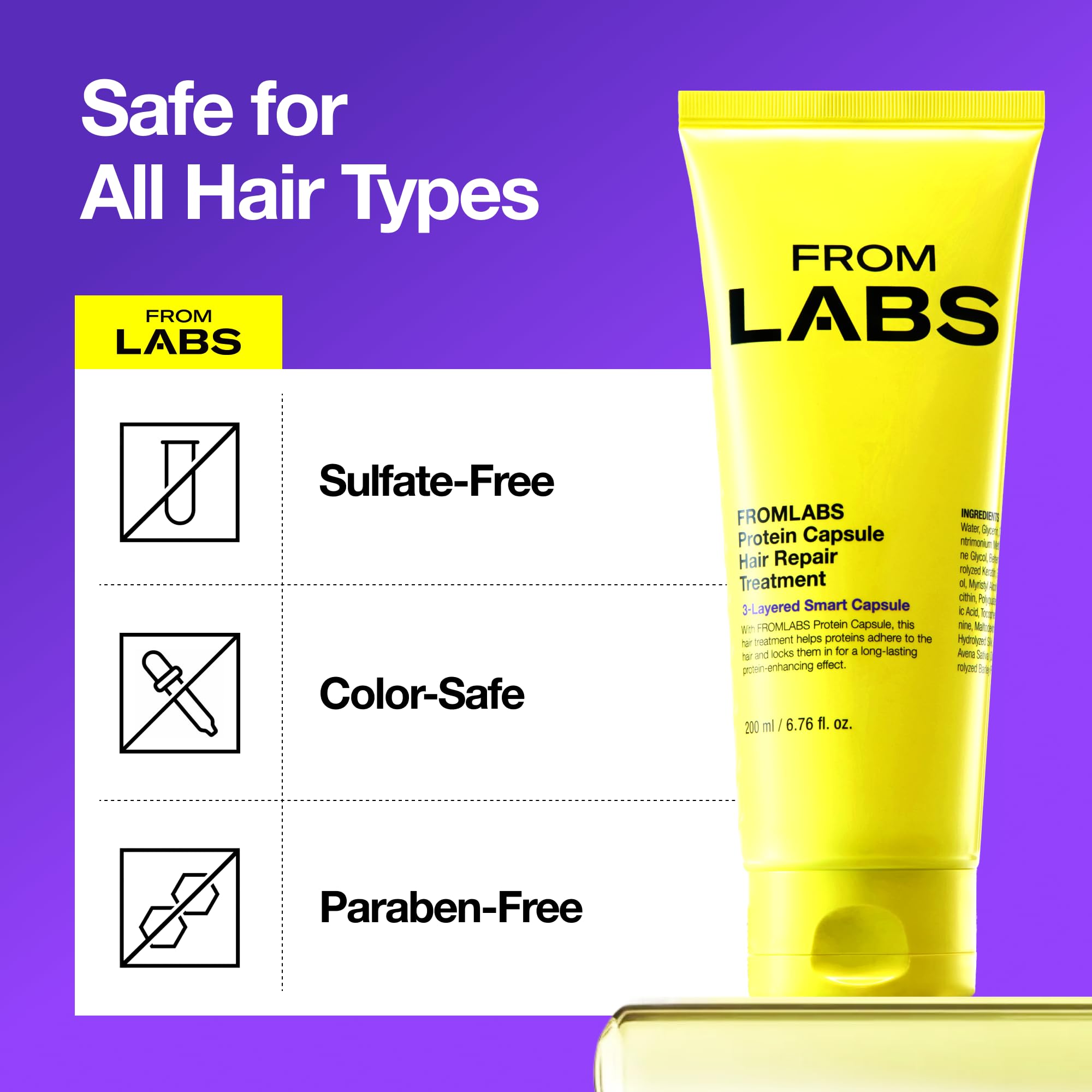 FromLabs Protein Capsule Hair Repair after-use detangling reduces breakage risk