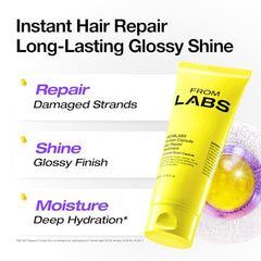 FromLabs Protein Capsule Hair Repair mid-lengths to ends application demonstrates even coverage
