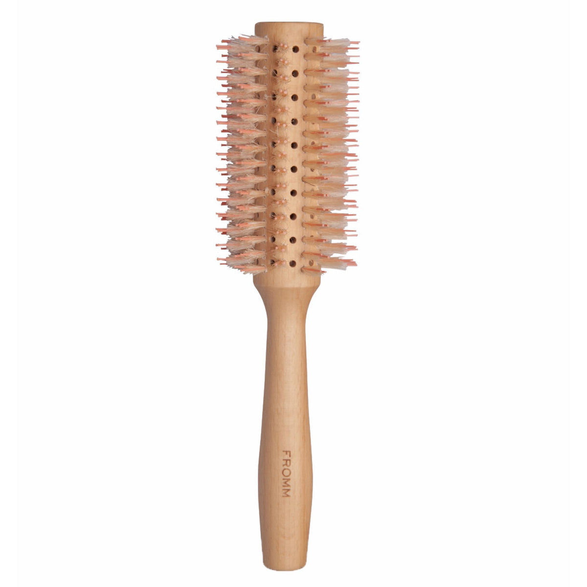 Fromm Mission Sleek 1.25-inch vented round brush for fast, glossy blowouts.