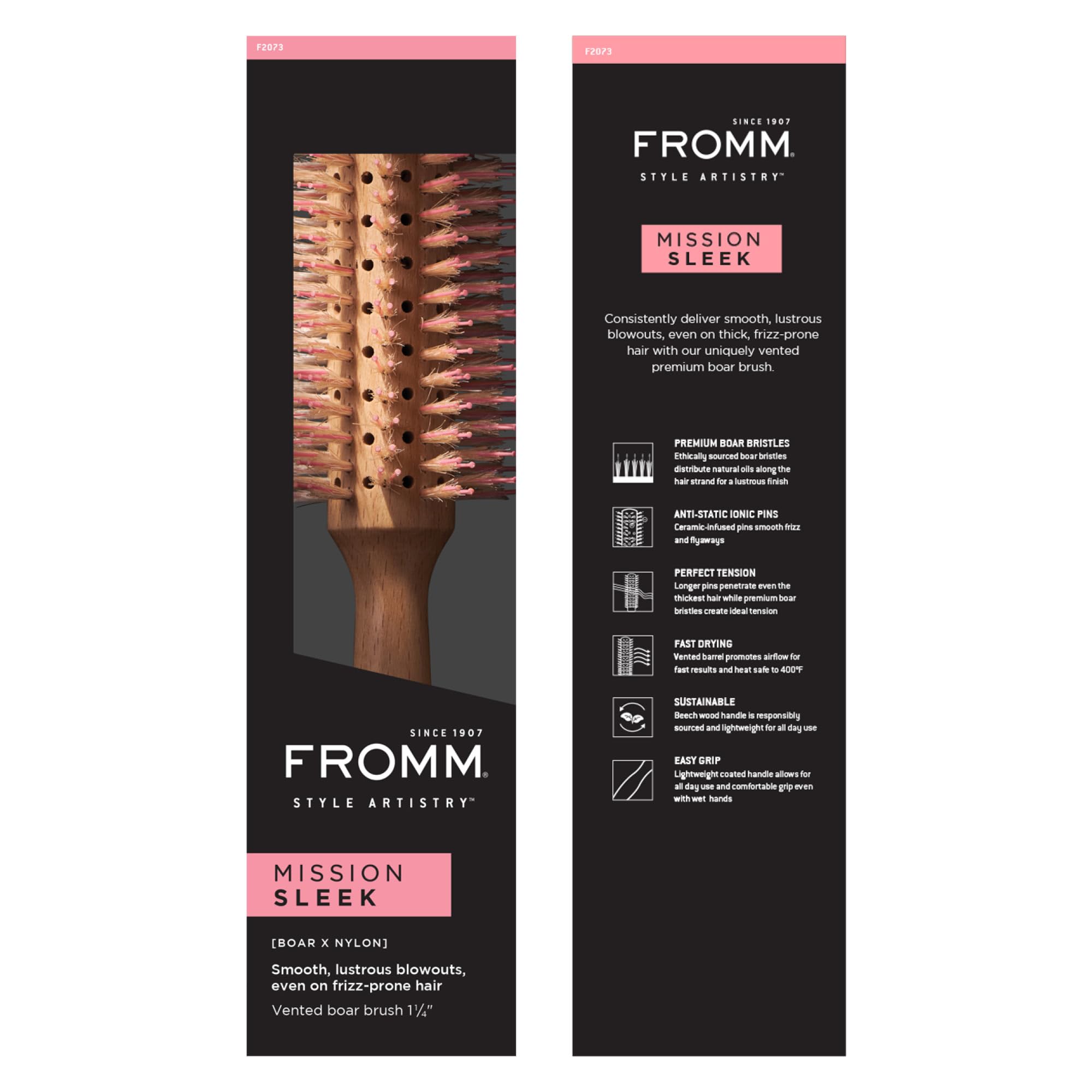 Fromm Mission Sleek suits salon and home use for medium-length hair.