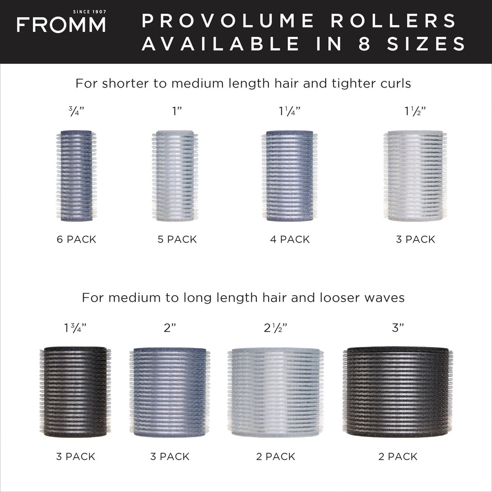 Fromm ProVolume rollers in hand for easy bangs and waves.