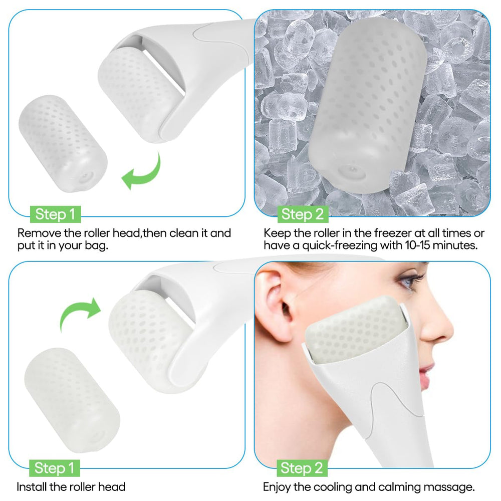 Fronnor Ice Roller décolleté; cools skin and supports a healthy glow.