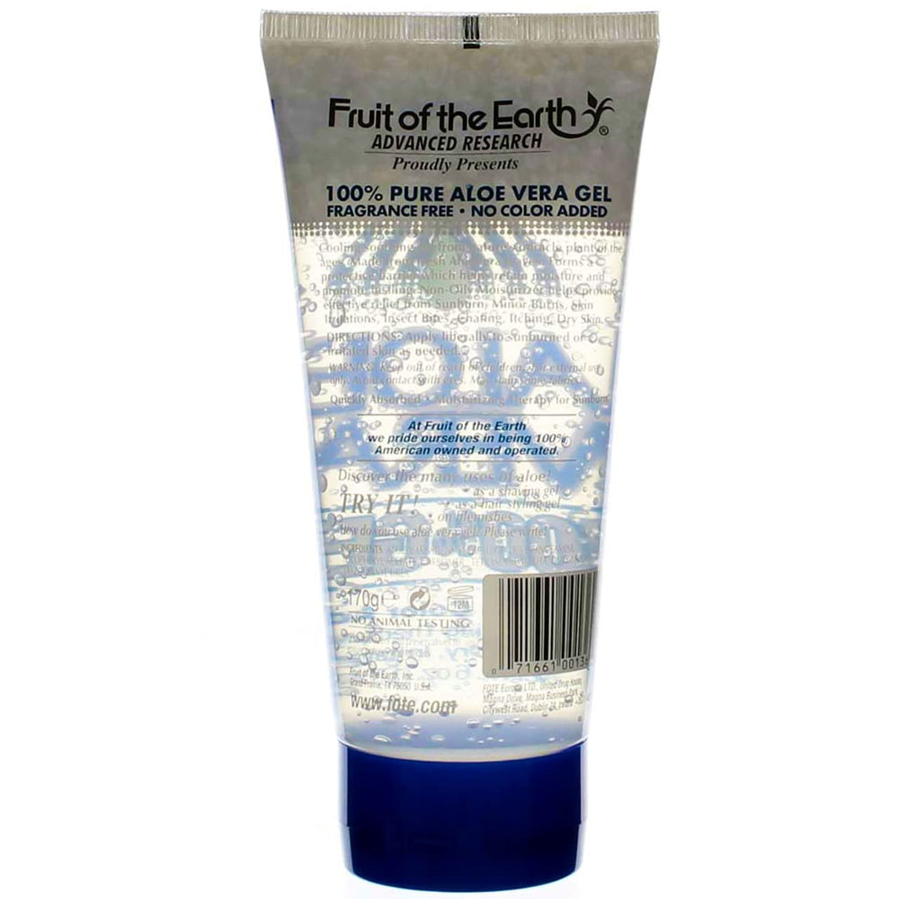 Fruit of the Earth Aloe Vera 100% Gel on-arm application shows cooling relief