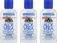 Fruit of the Earth Aloe Vera Gel bundle (3 bottles) shown for soothing skin.