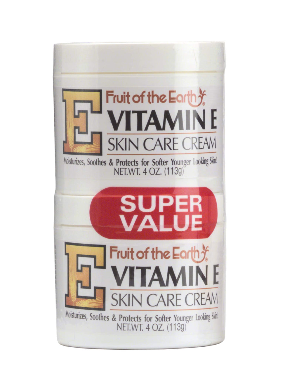 Fruit of the Earth Crema Vitamina E de 4 oz para hidratación diaria de piel seca
