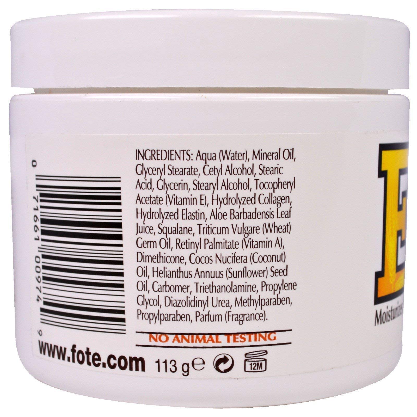 Fruit of the Earth Vitamin E Skin Care Cream closeup on hands ready for care.