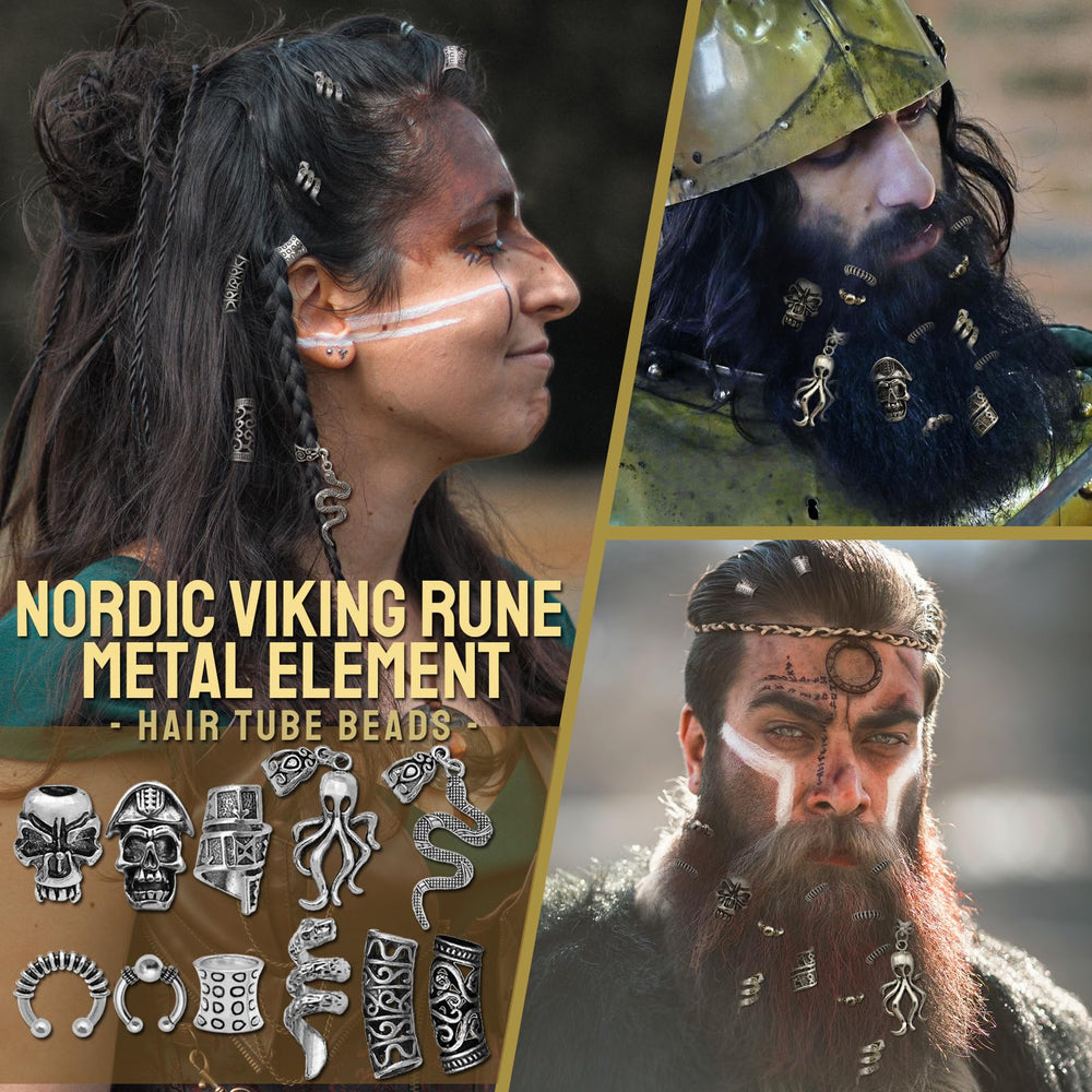 Clips metálicos Viking de Fscwlmon para fijación duradera en trenzas