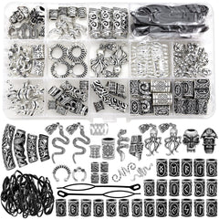 Kit Fscwlmon 207 piezas Viking para trenzas, inspira peinados y personalización