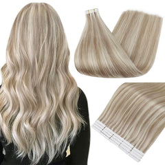 Fshine Full Shine tape-in extensions in 18-inch length for natural blending