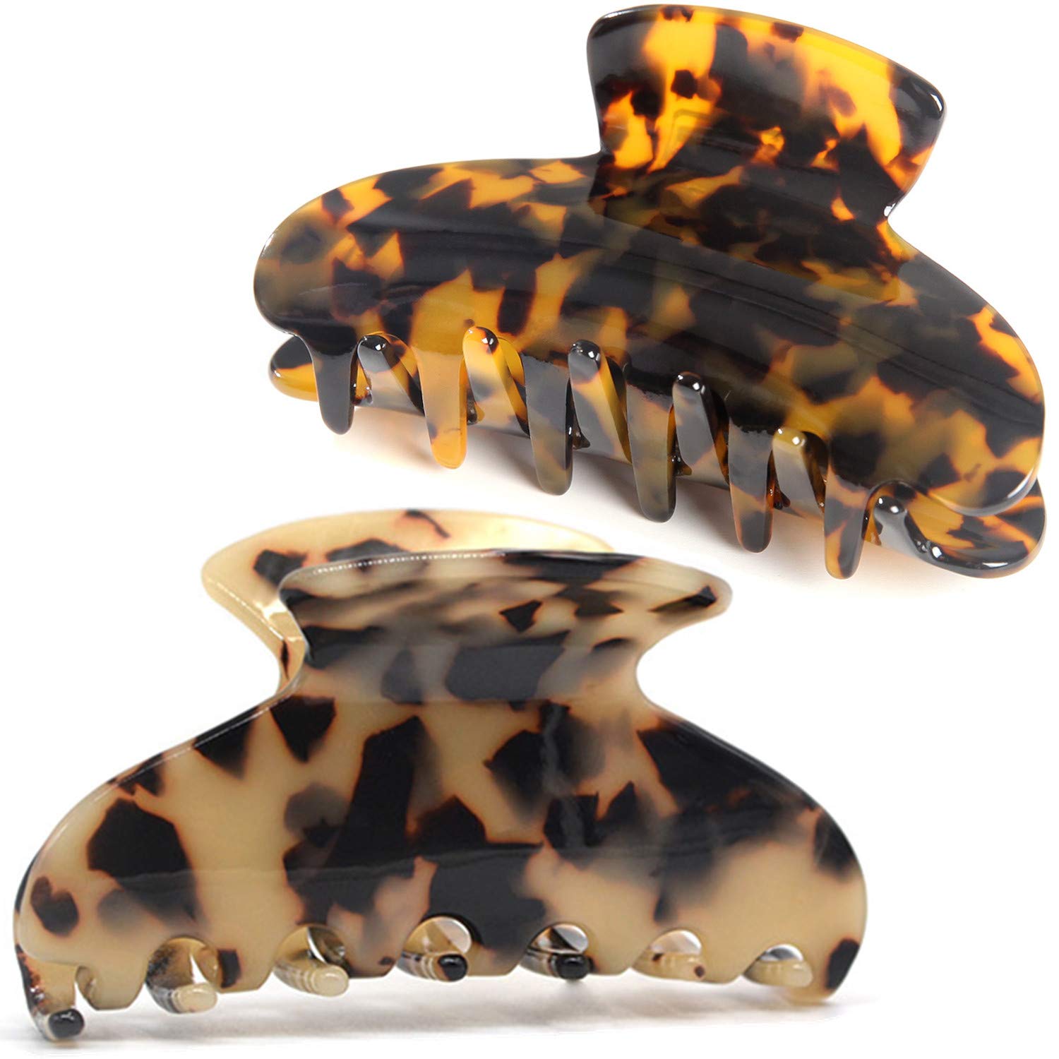 Pinza garra grande Carey de Fsmiling para cabello grueso, agarre seguro.