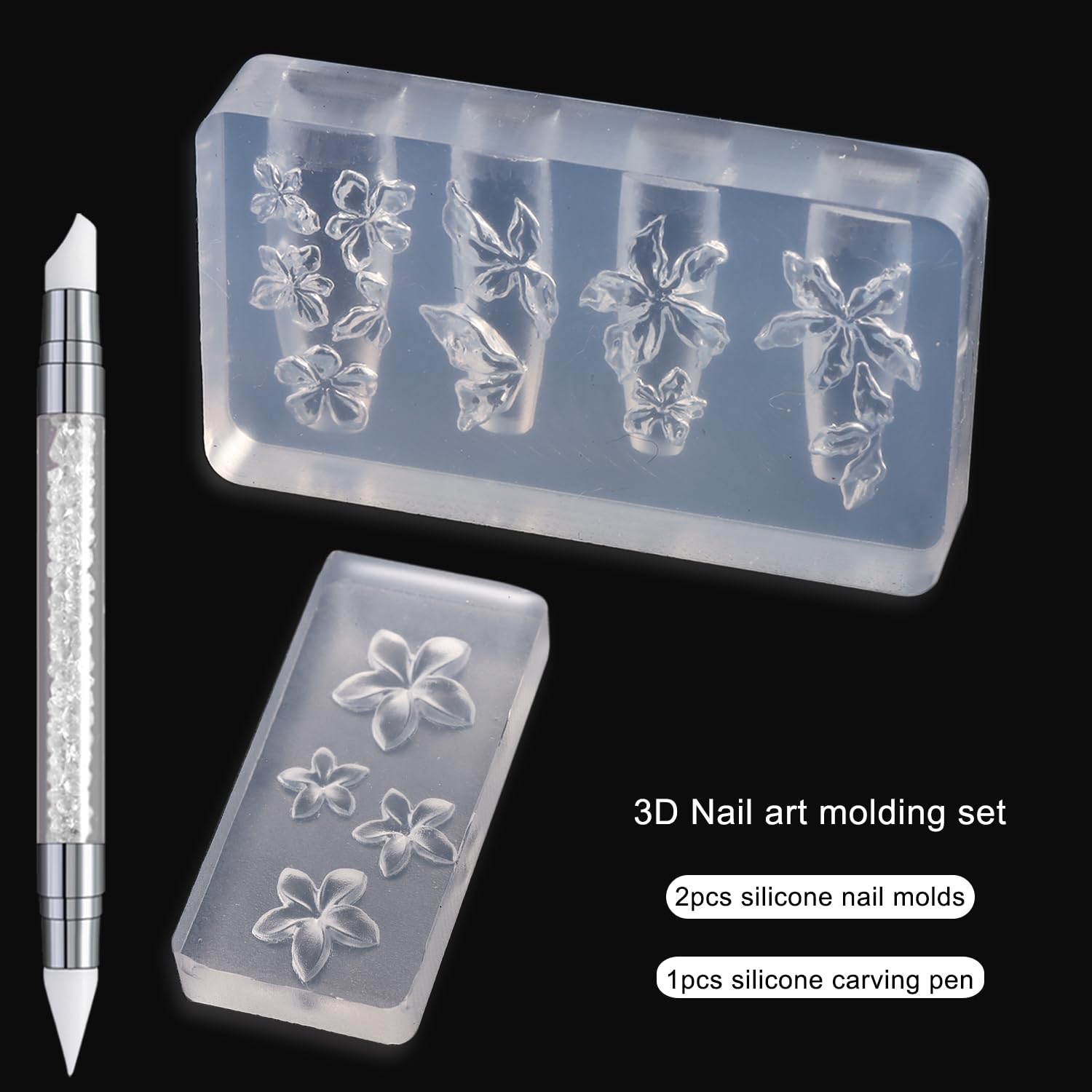 FSpronail hibiscus 3D flower mold for tropical nail accents.