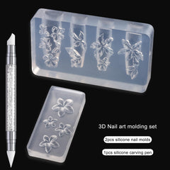 FSpronail hibiscus 3D flower mold for tropical nail accents.