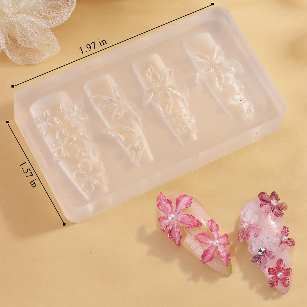 FSpronail plumeria mold for dimensional nail designs.