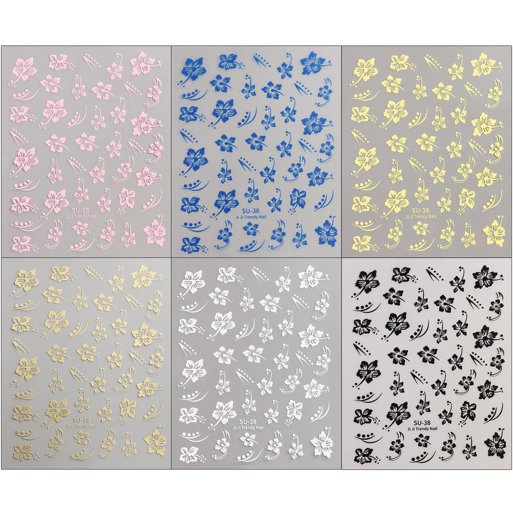 FSpronail Hibisco: adhesivas 3D para uñas, aplicación rápida y limpia.