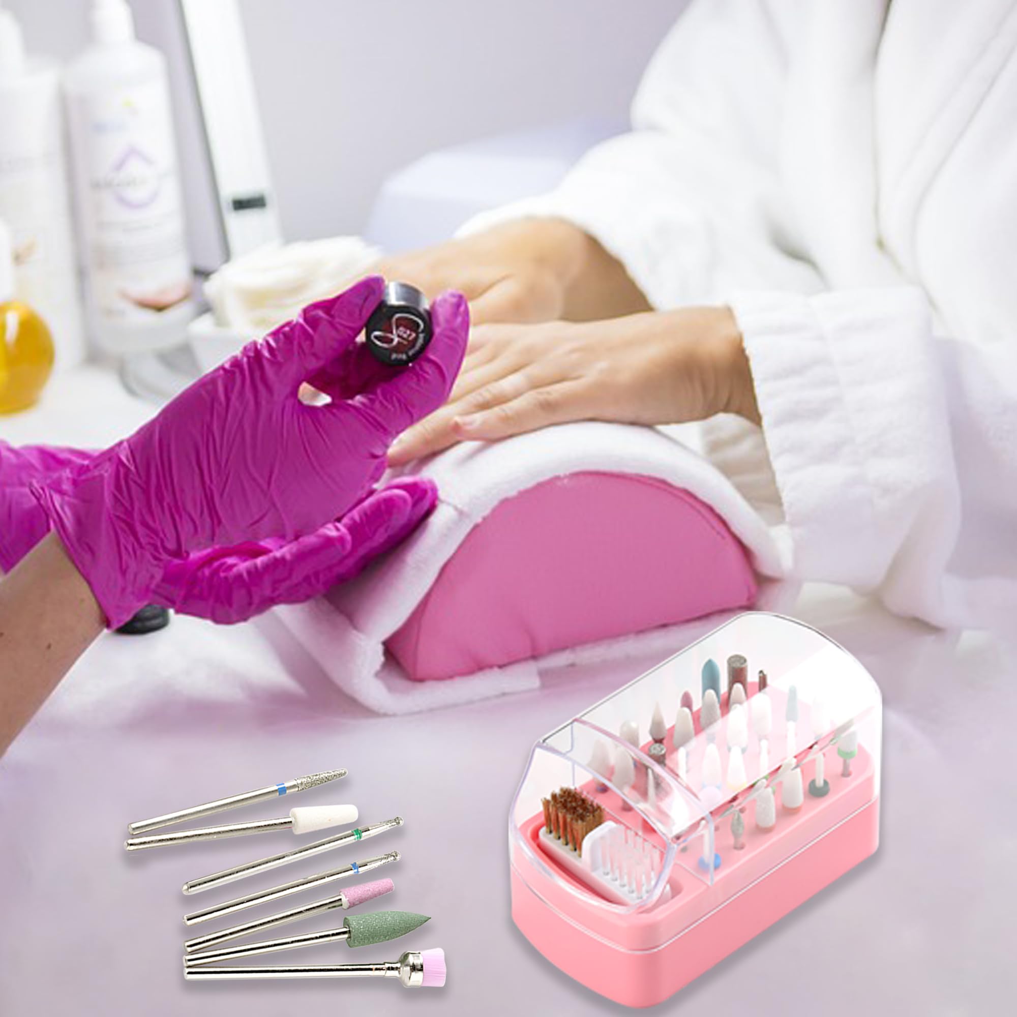 FSpronail nail bit organizer display keeps bits visible and protected.
