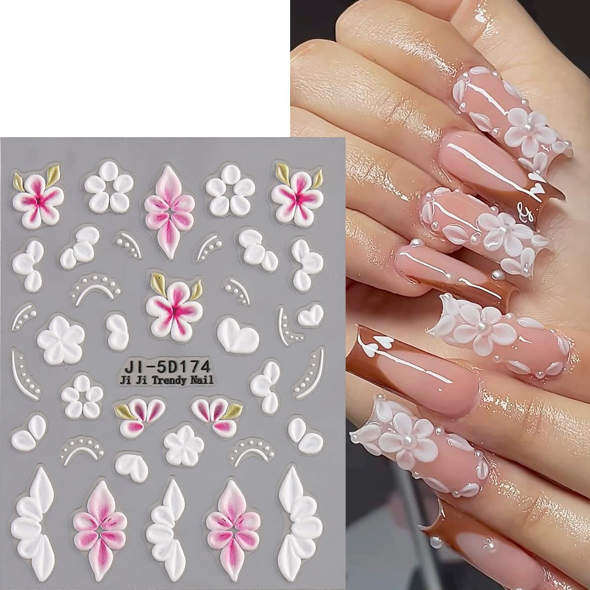 FSpronail mariposa y cerezo, ideal para decorar uñas naturales o artificiales.