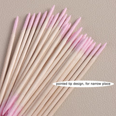 FSpronail precision-detail swabs clean cuticles and tight nail bed gaps.