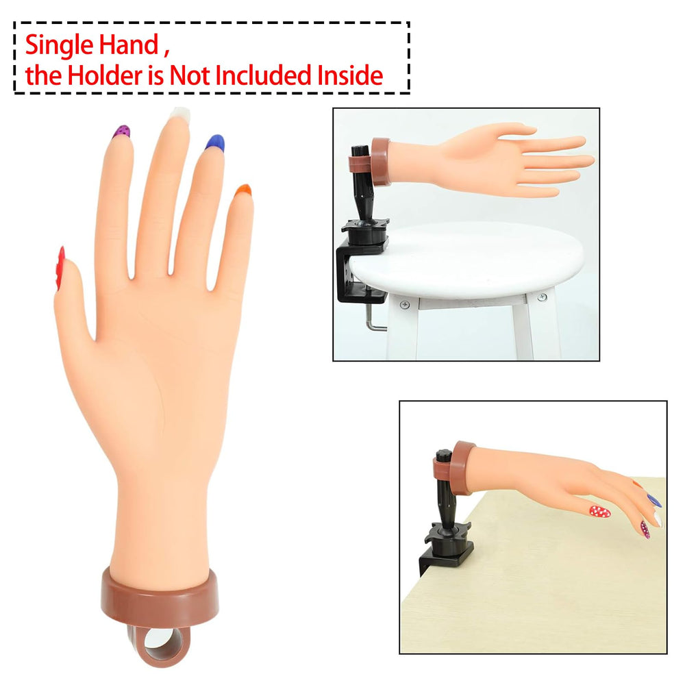 FU SHEN practice hand with flexible fingers for versatile nail designs.
