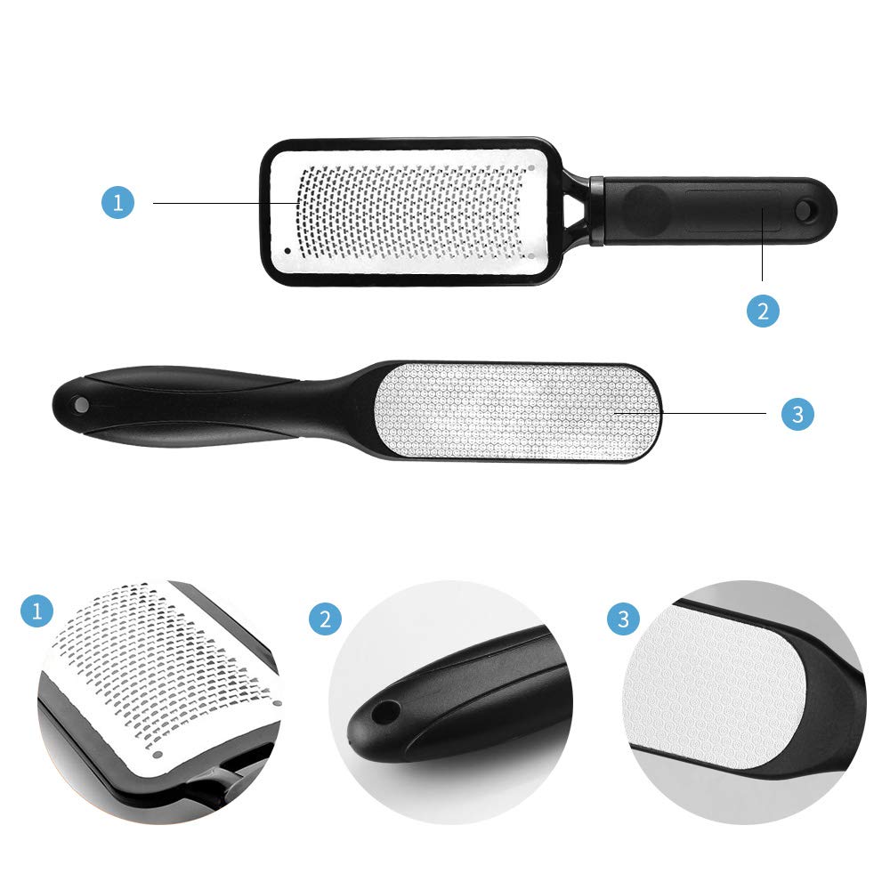 Fu Store dual sided foot rasp shows versatile surfaces for different callus levels.