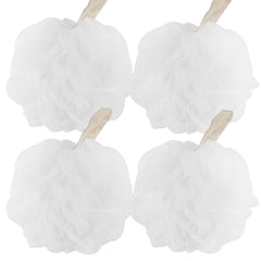 Esponjas lufa Fu Store, 4 piezas blancas para exfoliar durante la ducha.