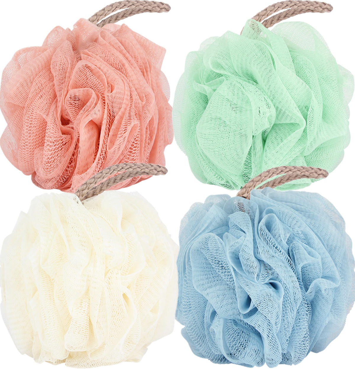 Fu Store loofah sponge blue close-up for gentle exfoliation and rich lather.