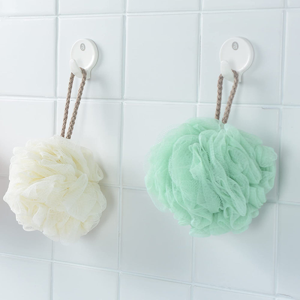 Fu Store loofah sponge hanging dry design for quick air drying after use.