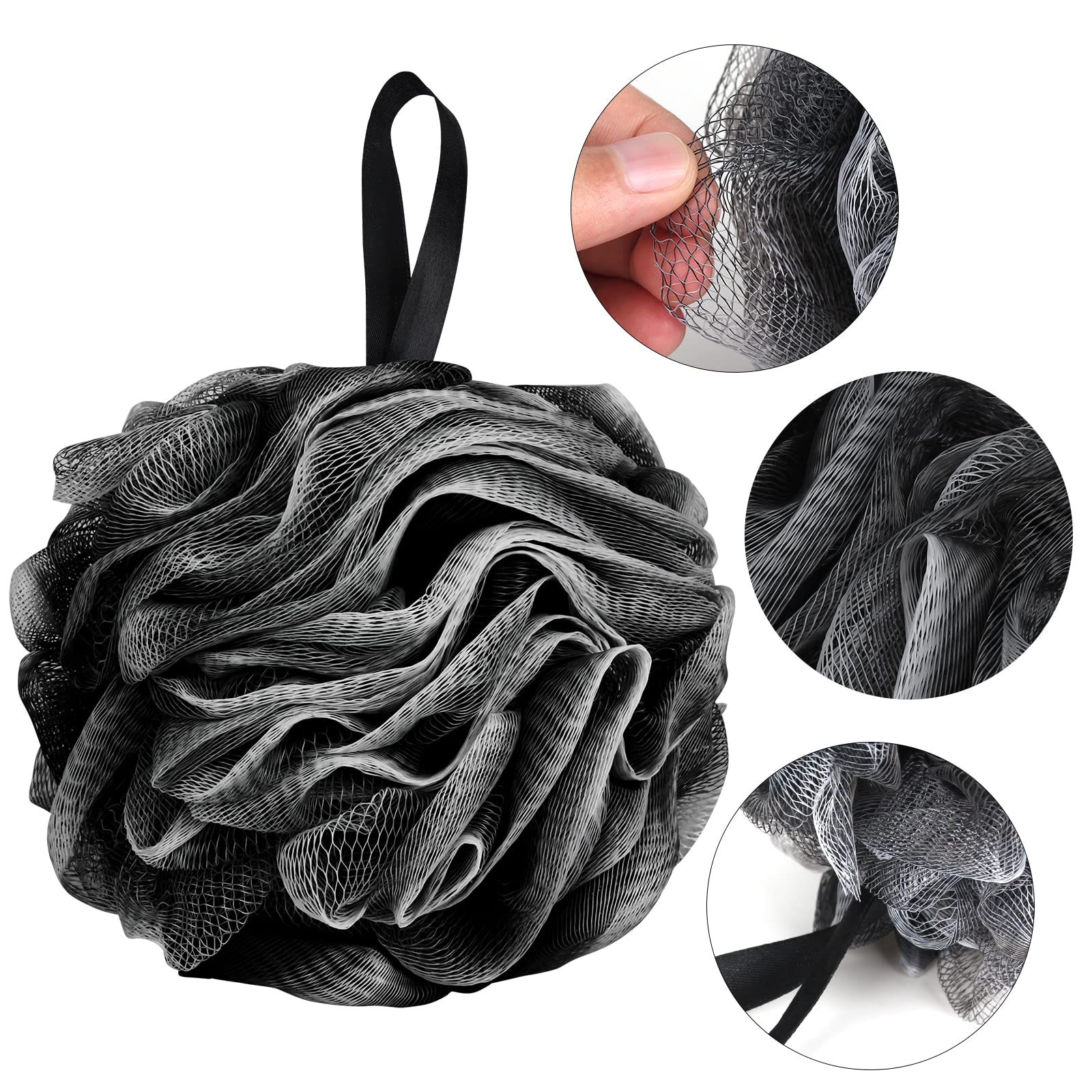 Fu Store loofah sponge hanging-knot-design enables easy drying after showers